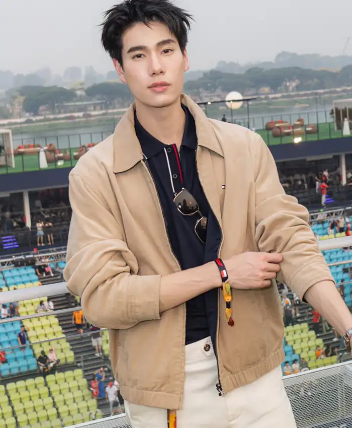 Phuwin Tangsakyuen 2026 Singapore Grand Prix Beige Jacket