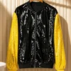 Pittsburgh Steelers Womens Sequin Varsity Jacket