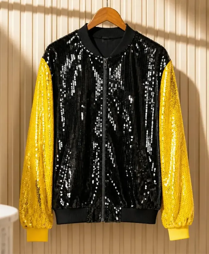 Pittsburgh Steelers Womens Sequin Varsity Jacket