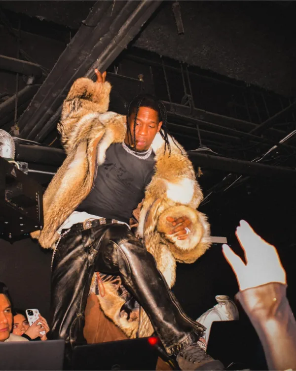 Playboi Carti Golden Fur Coat