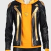 Pokémon Go Team Spark Black and Gold Leather Jacket