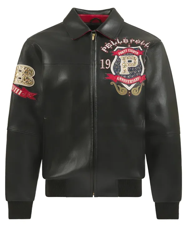 Polo G Pelle Pelle Anniversary Black Leather Jacket