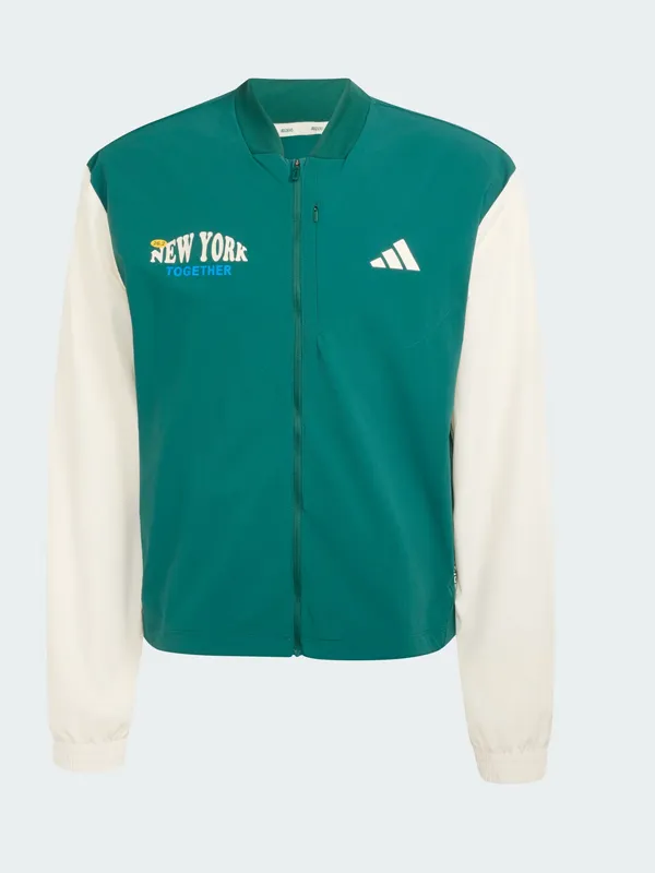 Polyester Fabric Adidas NYC Marathon Jacket Viscose Lining