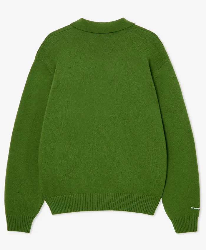 Pompeii Brand Green Polo Goddess Golden Cardigan