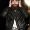 Post Malone Asymmetrical Zip Leather Biker Jacket