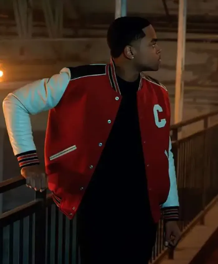 Power Book II Ghost S04 Tariq St. Patrick Red Varsity Jacket