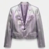 Quavo Metallic Leather Blazer