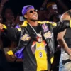 R&B Tour Usher Jeff Hamilton Lakers Leather Varsity Jacket