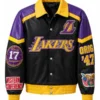 R&B Tour Usher Jeff Hamilton Lakers Leather Varsity Jacket