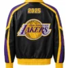 R&B Tour Usher Jeff Hamilton Lakers Leather Varsity Jacket