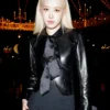 ROSÉ Saint Laurent SS27 Paris Black Leather Jacket