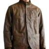 RRL Parkhurst Distressed Brown Leather Jacket