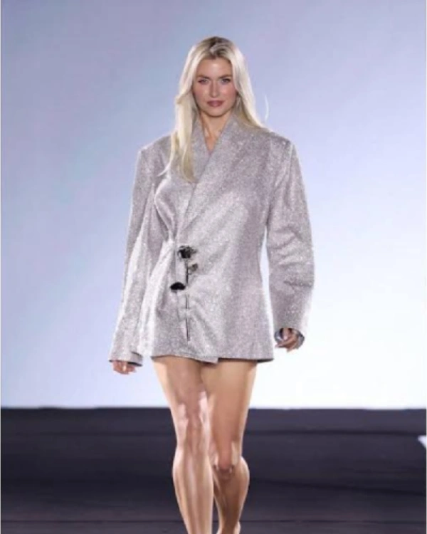 Real Housewives of SLC S07 Meredith Marks Silver Wrap Blazer
