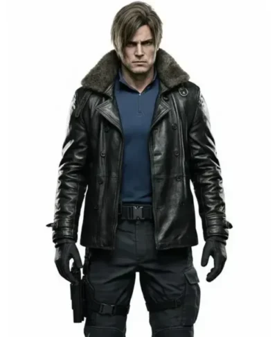 Resident Evil 9 Leon S Kennedy Black Leather Jacket