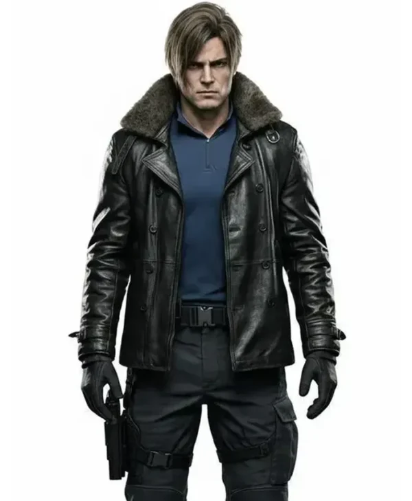 Resident Evil 9 Leon S Kennedy Black Leather Jacket