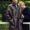 Rivals S02 Rupert Campbell Black Leather Trench Coat