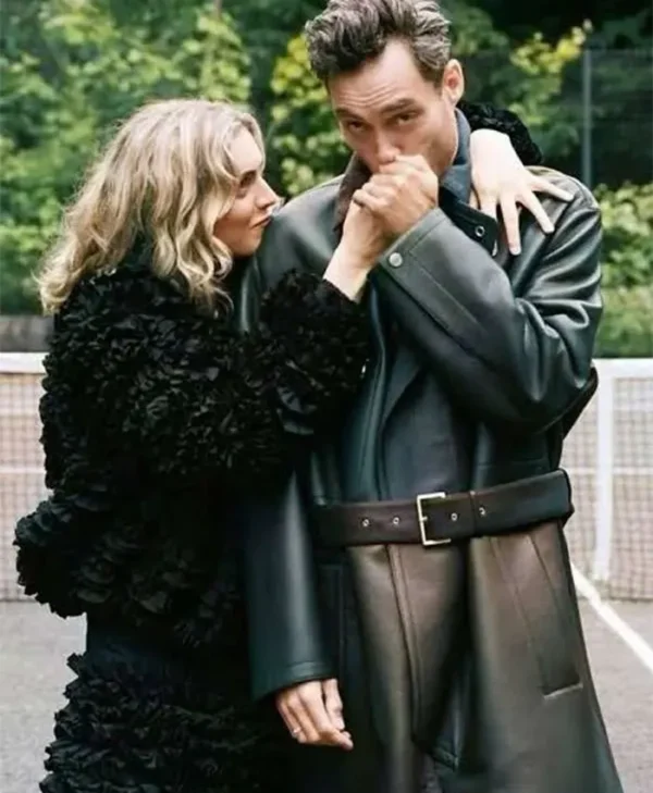 Rivals S02 Rupert Campbell Black Leather Trench Coat