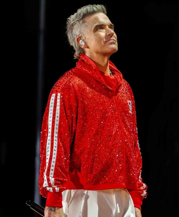 Robbie Williams Red Sequin Concert Jacket
