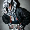 Rocky DON’T BE DUMB Mute Flannel Bomber Jacket