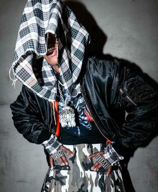 Rocky DON’T BE DUMB Mute Flannel Bomber Jacket