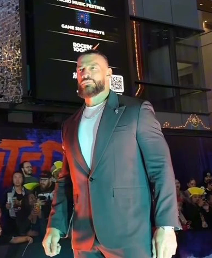 Roman Reigns Street Fighter Premiere Black Blazer