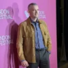 Russell Tovey Suede Leather Zip Up Jacket