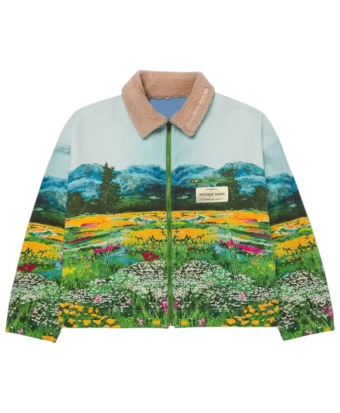Ryoko Rain Valley of Flowers Sherpa Work Cotton Jacket