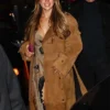 SNL After Party Tate McRae Suede Leather Coat