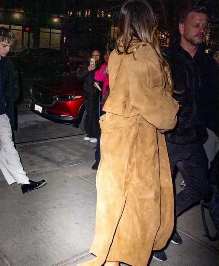 SNL After Party Tate McRae Suede Leather Coat
