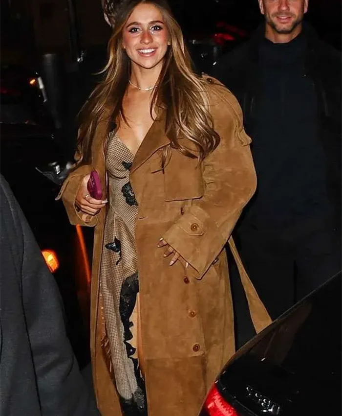 SNL After Party Tate McRae Suede Leather Coat