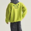 SPAO Lime Green Korean Streetwear Fleece Jacket