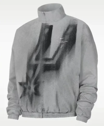 San Antonio Spurs Nike Grey Woven Basketball Jacket