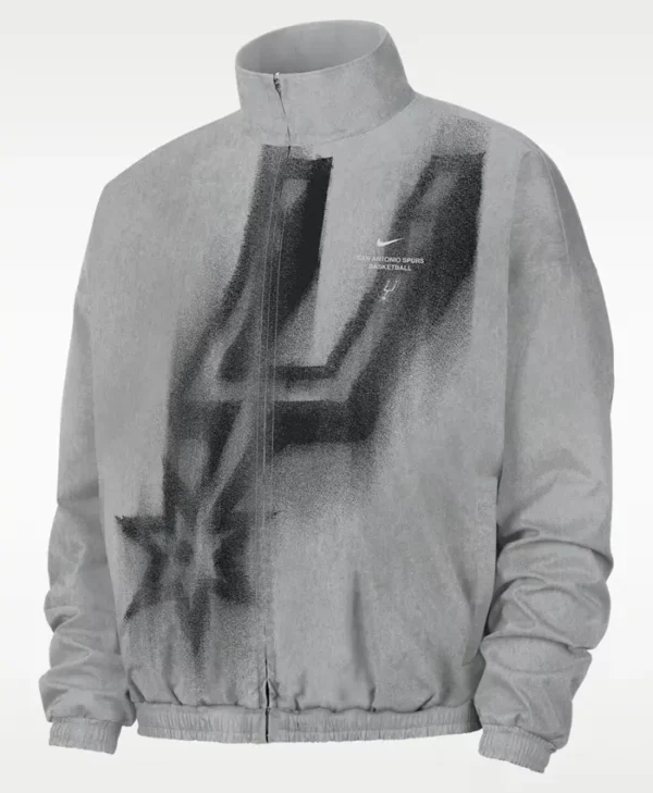 San Antonio Spurs Nike Grey Woven Basketball Jacket
