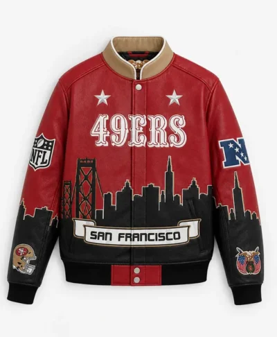 San Francisco 49ers Skyline Vegan Leather Jacket
