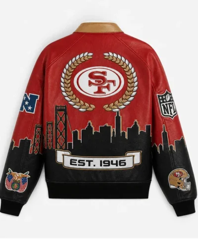 San Francisco 49ers Skyline Vegan Leather Jacket