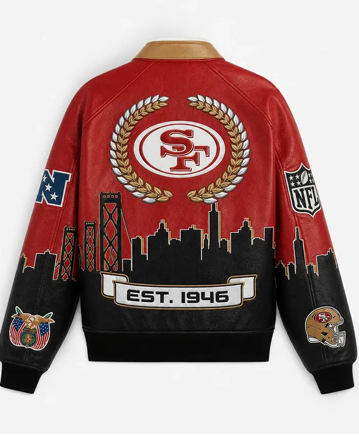 San Francisco 49ers Skyline Vegan Leather Jacket