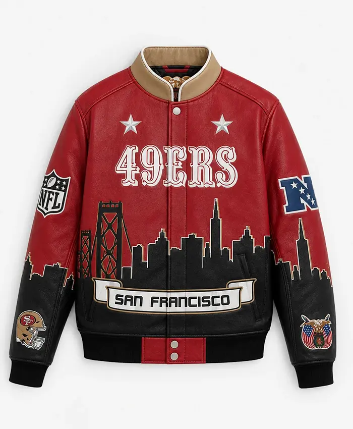 San Francisco 49ers Skyline Vegan Leather Jacket