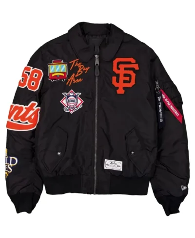 San Francisco Giants New Era x Alpha Industries MA-1 Black Jacket