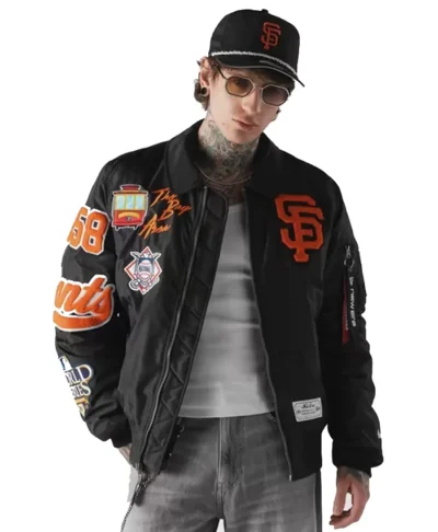 San Francisco Giants New Era x Alpha Industries MA-1 Black Jacket