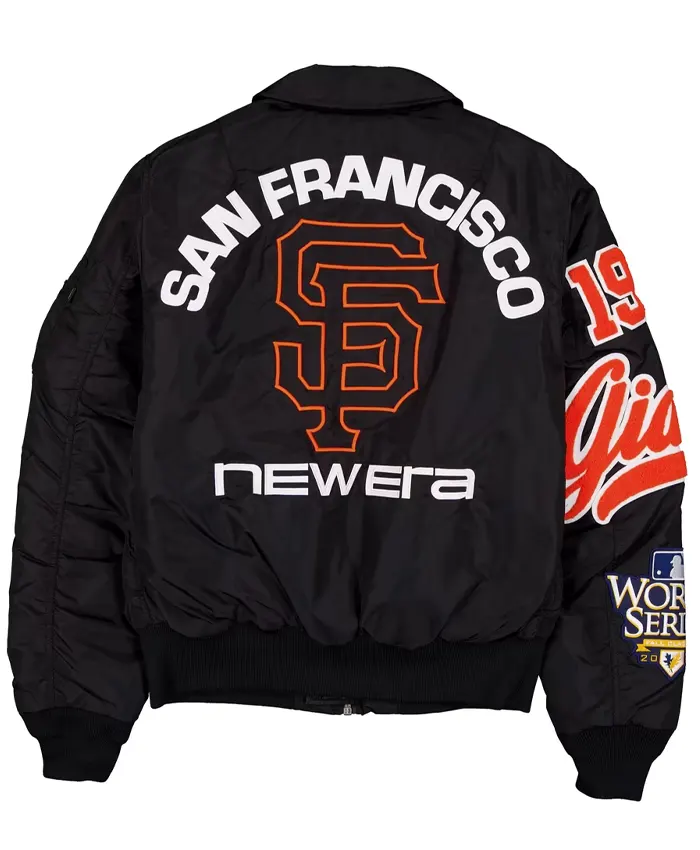 San Francisco Giants New Era x Alpha Industries MA-1 Black Jacket