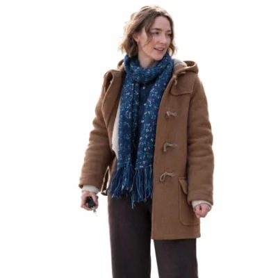 Saoirse Ronan Bad Apples 2026 Brown Wool Duffle Coat