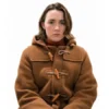 Saoirse Ronan Bad Apples Brown Duffle Coat