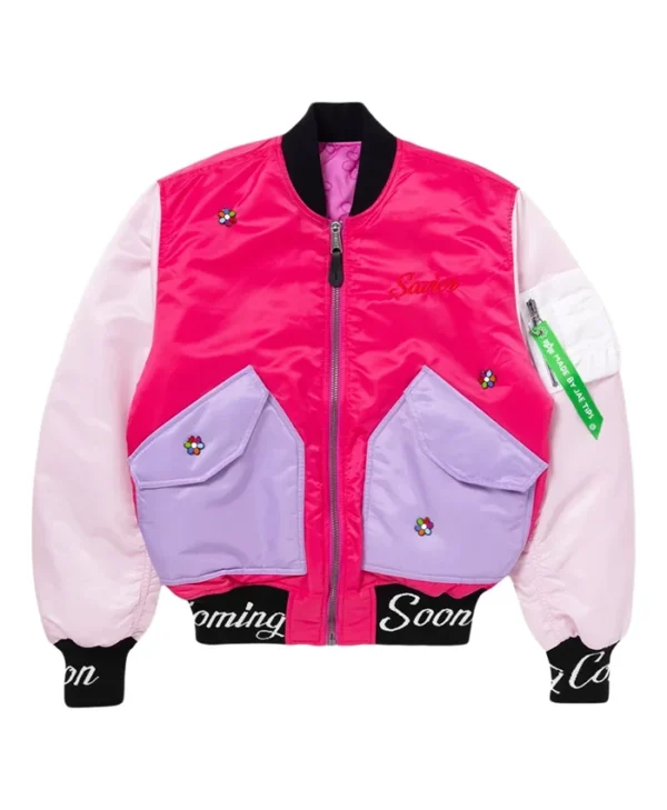 Savior Worldwide x Alpha Industries Pink Bomber Jacket