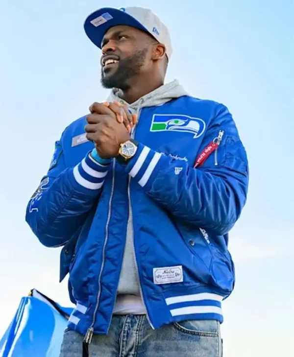 Seahawks Cliff Avril Bomber Jacket