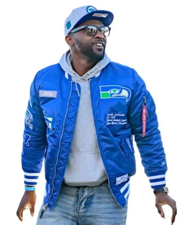 Seahawks Cliff Avril Bomber Jacket