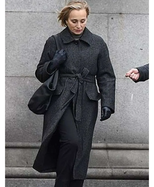 Slow Horses Diana Taverner Grey Wool Coat