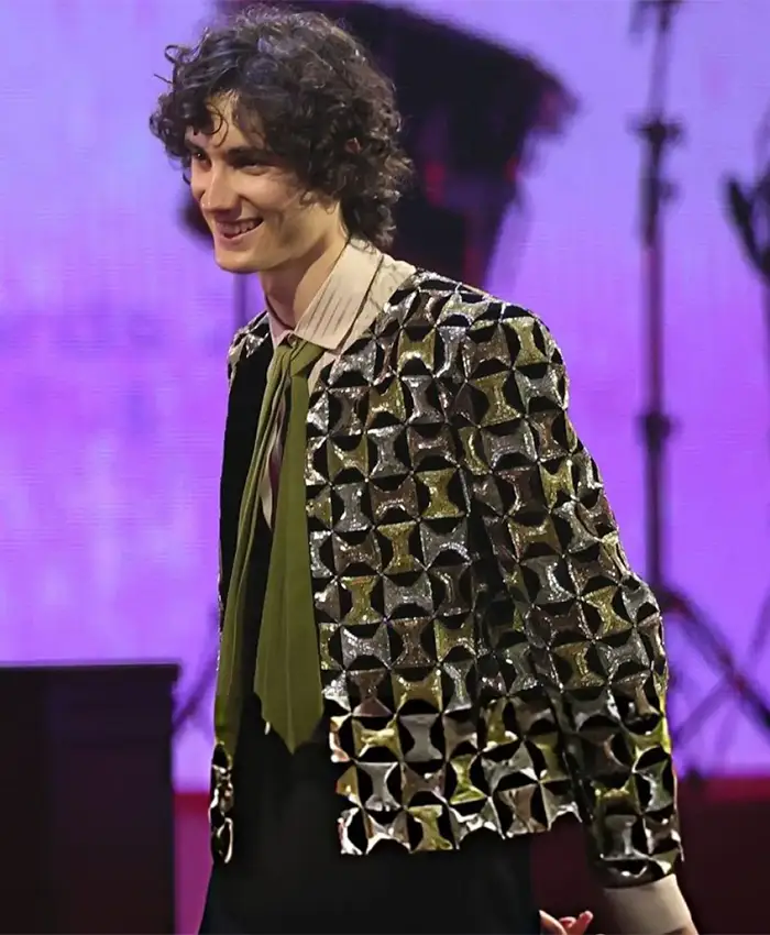 Sombr iHeart Awards Black Real Leather Jacket