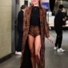 Sophie Cunningham Leopard Print Leather Coat