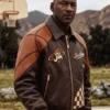Space Jam × Louis Vuitton Brown Leather Bomber Jacket