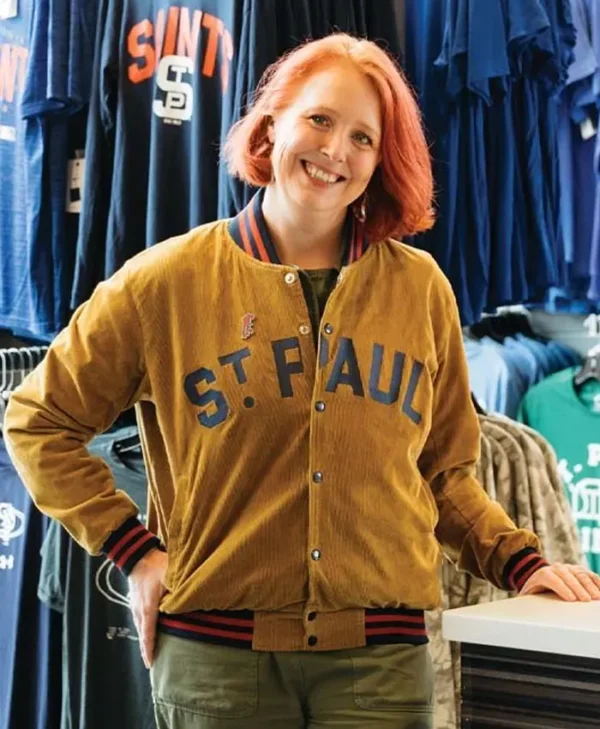 St. Paul Saints Corduroy Bomber Letterman Jacket